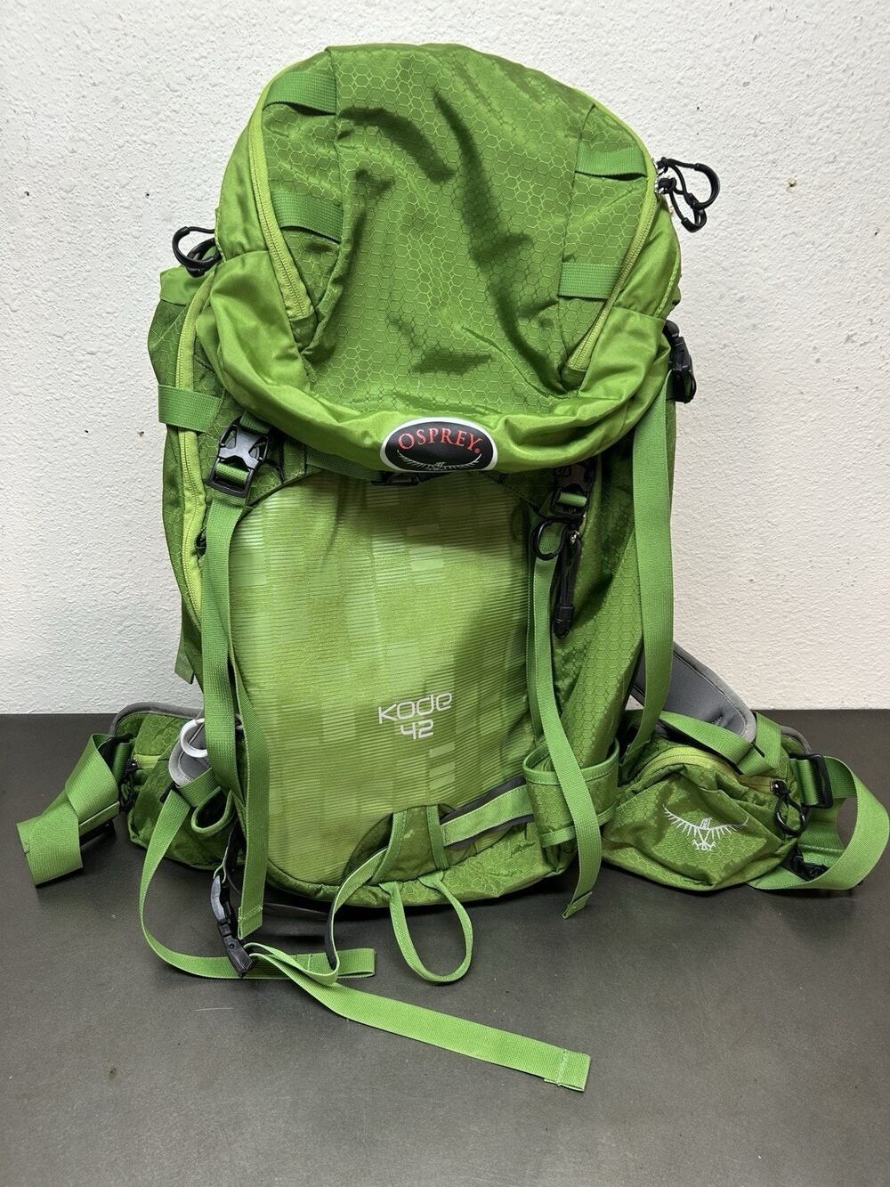 Osprey Kode 42 Medium 18-22 Backpack Green Technical Ski Snowboard Touring